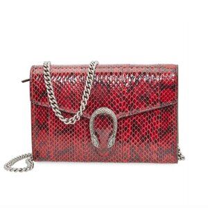 Gucci 401231 0416 Dionysus Women's Red Exotic Snake Skin Shoulder Bag